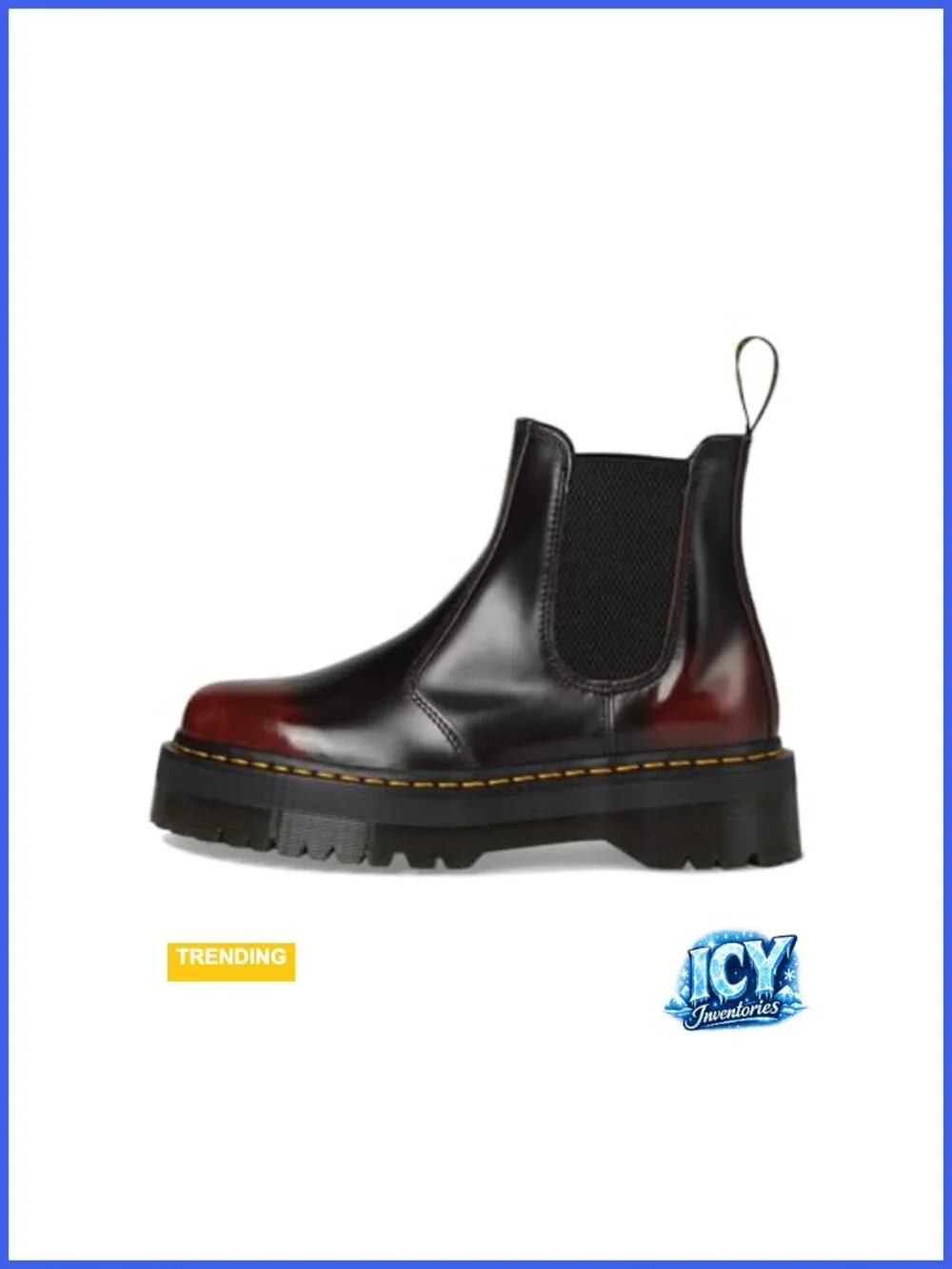 Dr. Martens 2976 Quad Chelsea Boots Leather Platform Ankle Boots